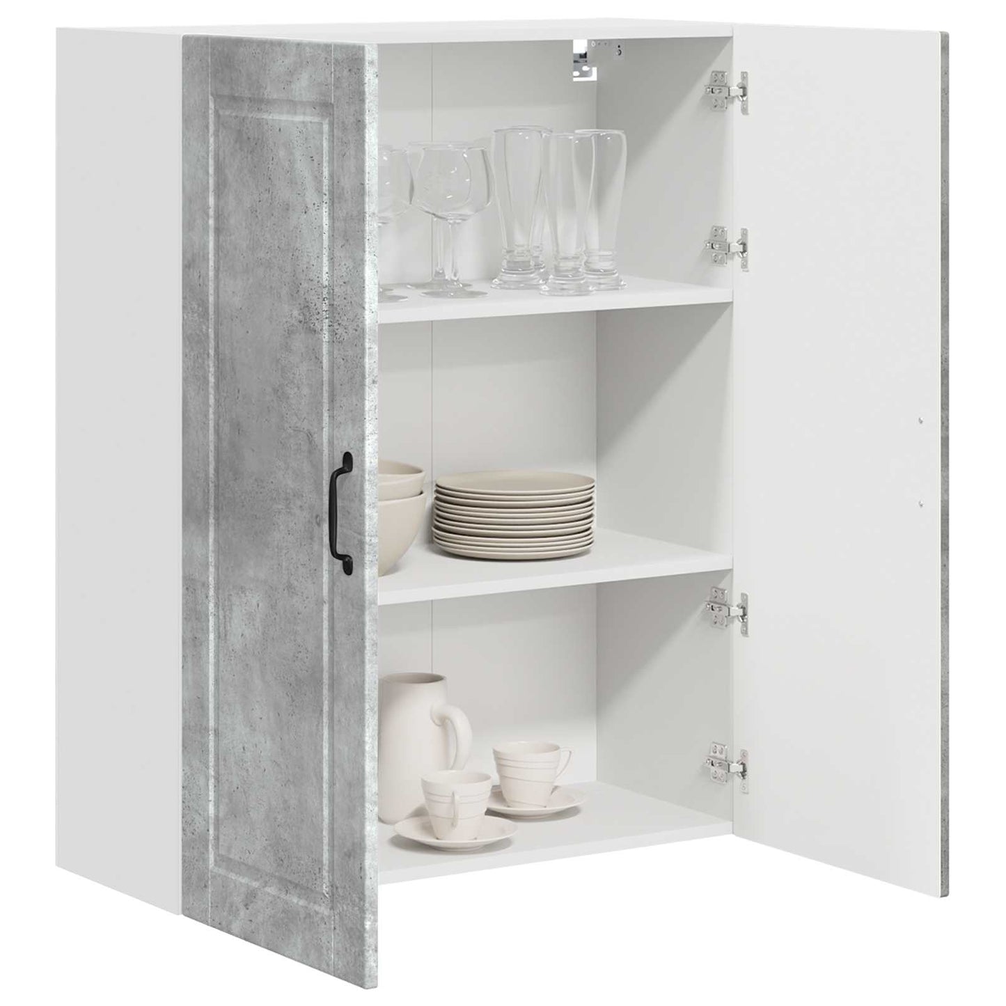 Wandschrank PORTO Beton Grau 80 x 31 x 100 cm Holzwerkstoff