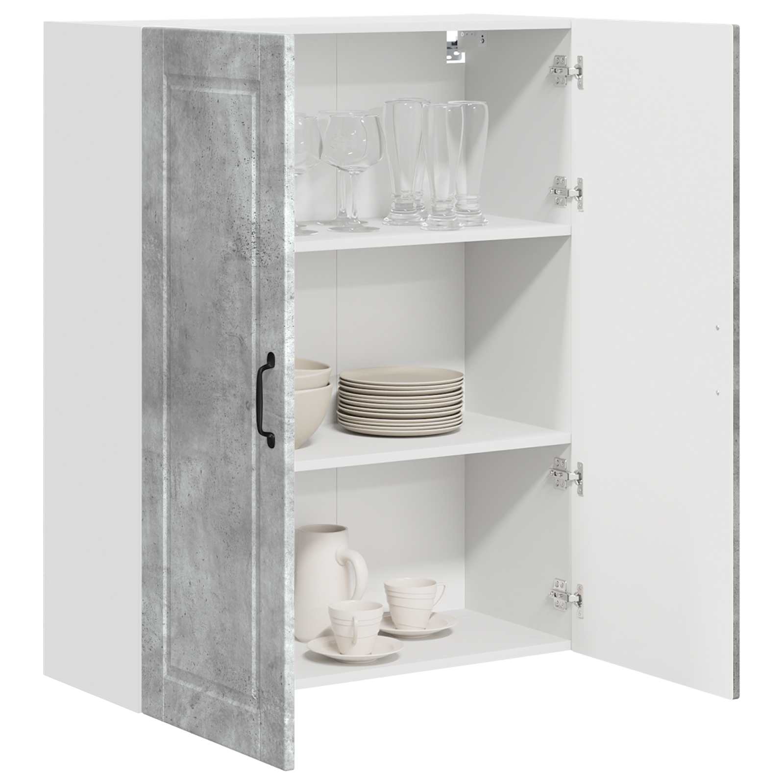 Wandschrank PORTO Beton Grau 80 x 31 x 100 cm Holzwerkstoff