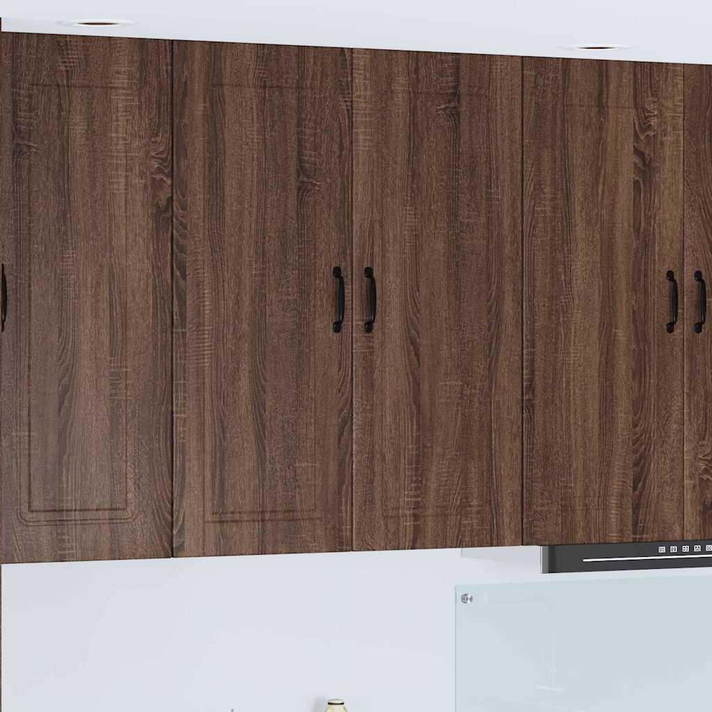 Küchenwandschrank mit Regal Braun Eichen-Optik 80 x 31 x 100 cm