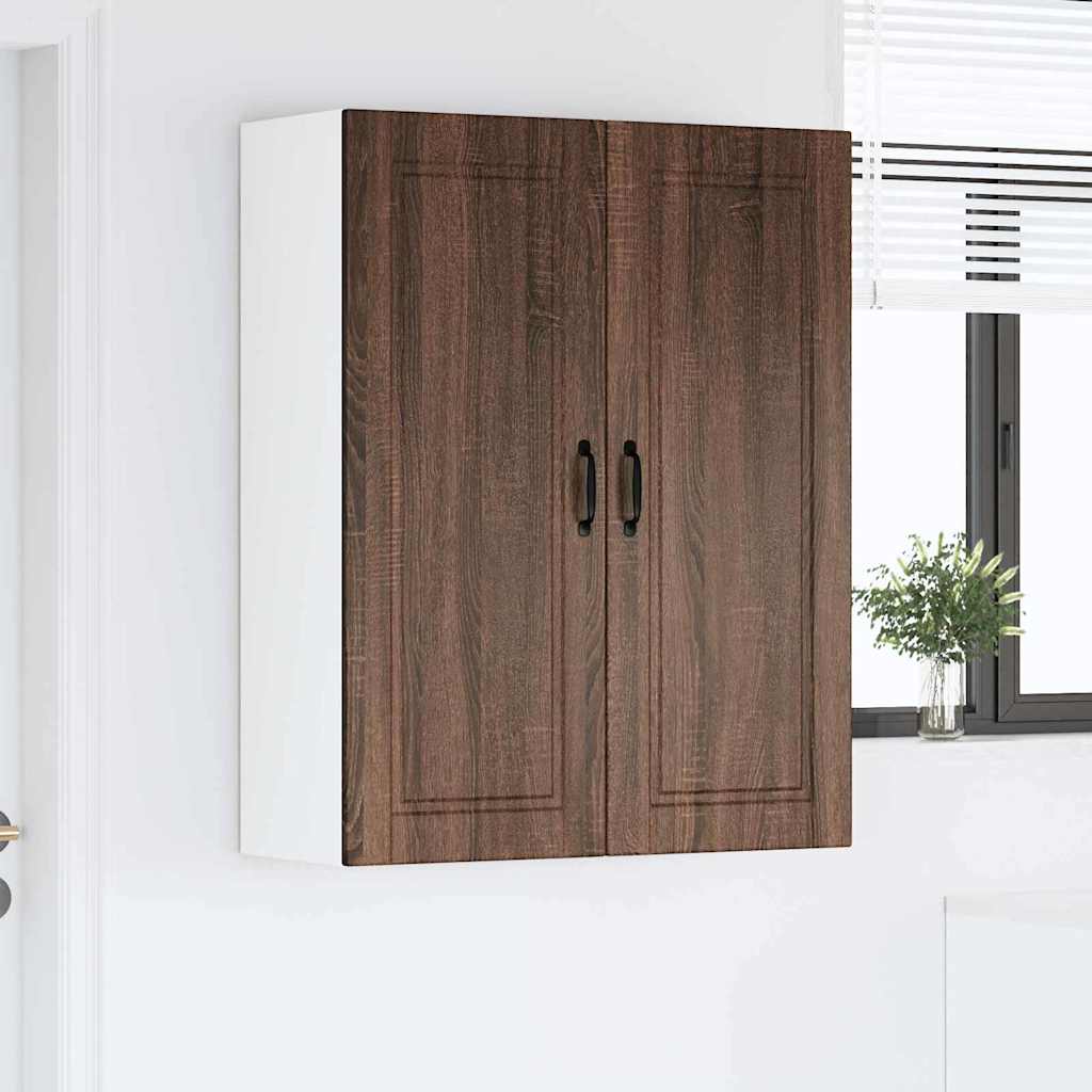 Küchenwandschrank mit Regal Braun Eichen-Optik 80 x 31 x 100 cm