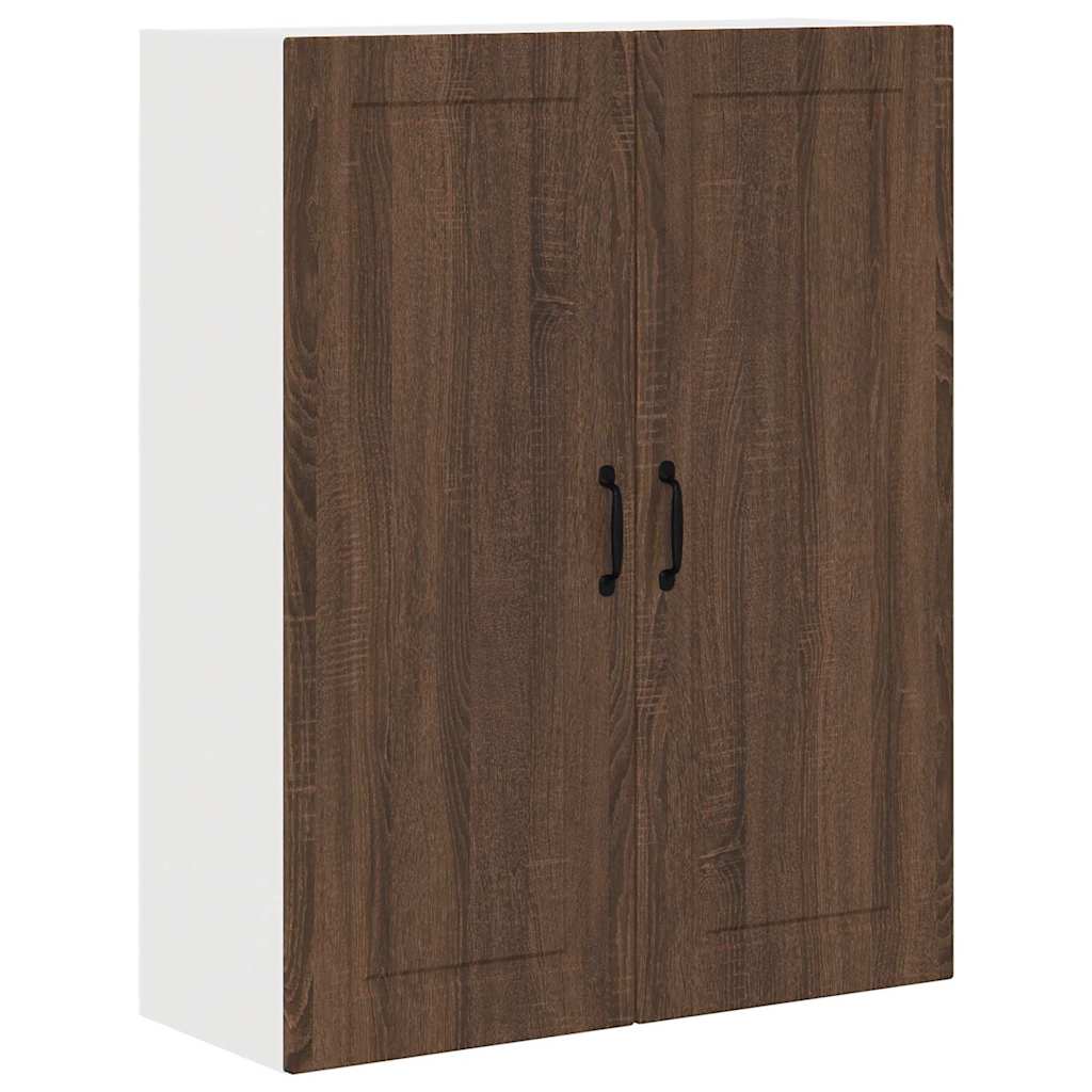 Küchenwandschrank mit Regal Braun Eichen-Optik 80 x 31 x 100 cm