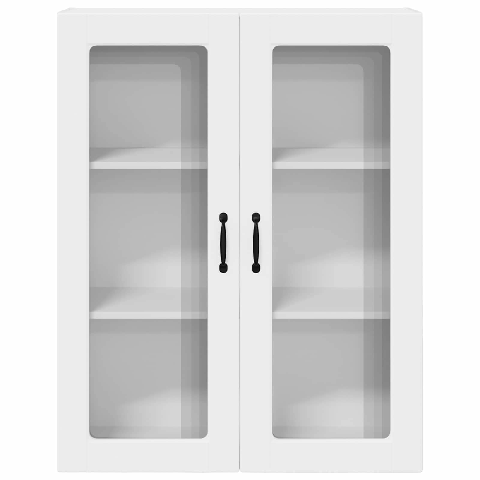 Wandglas-Schrank PORTO Weiß 80 x 31 x 100 cm Holzwerkstoff