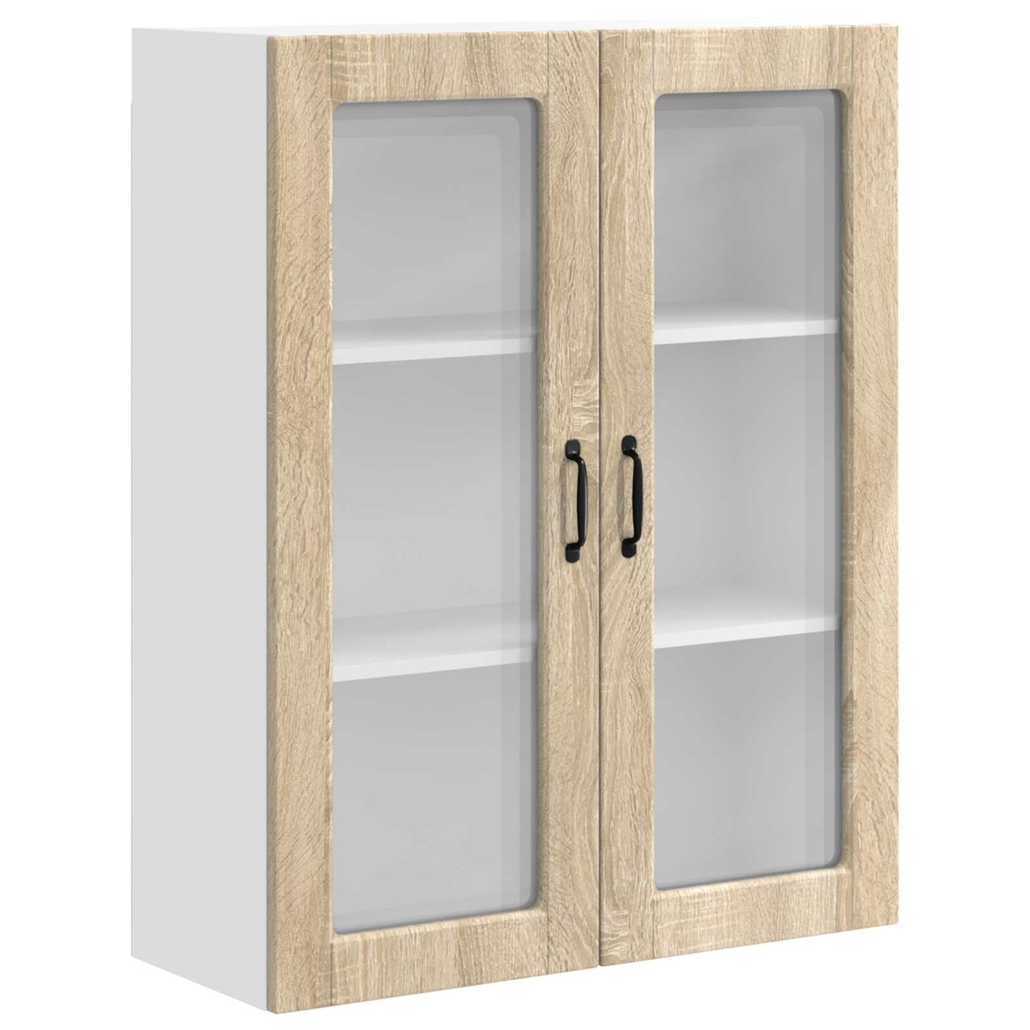 Wandglas-Schrank PORTO Sonoma-Eiche 80 x 31 x 100 cm