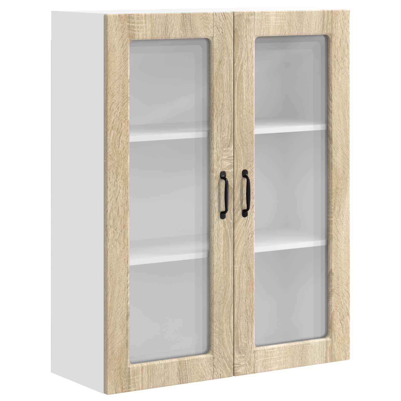 Wandglas-Schrank PORTO Sonoma-Eiche 80 x 31 x 100 cm