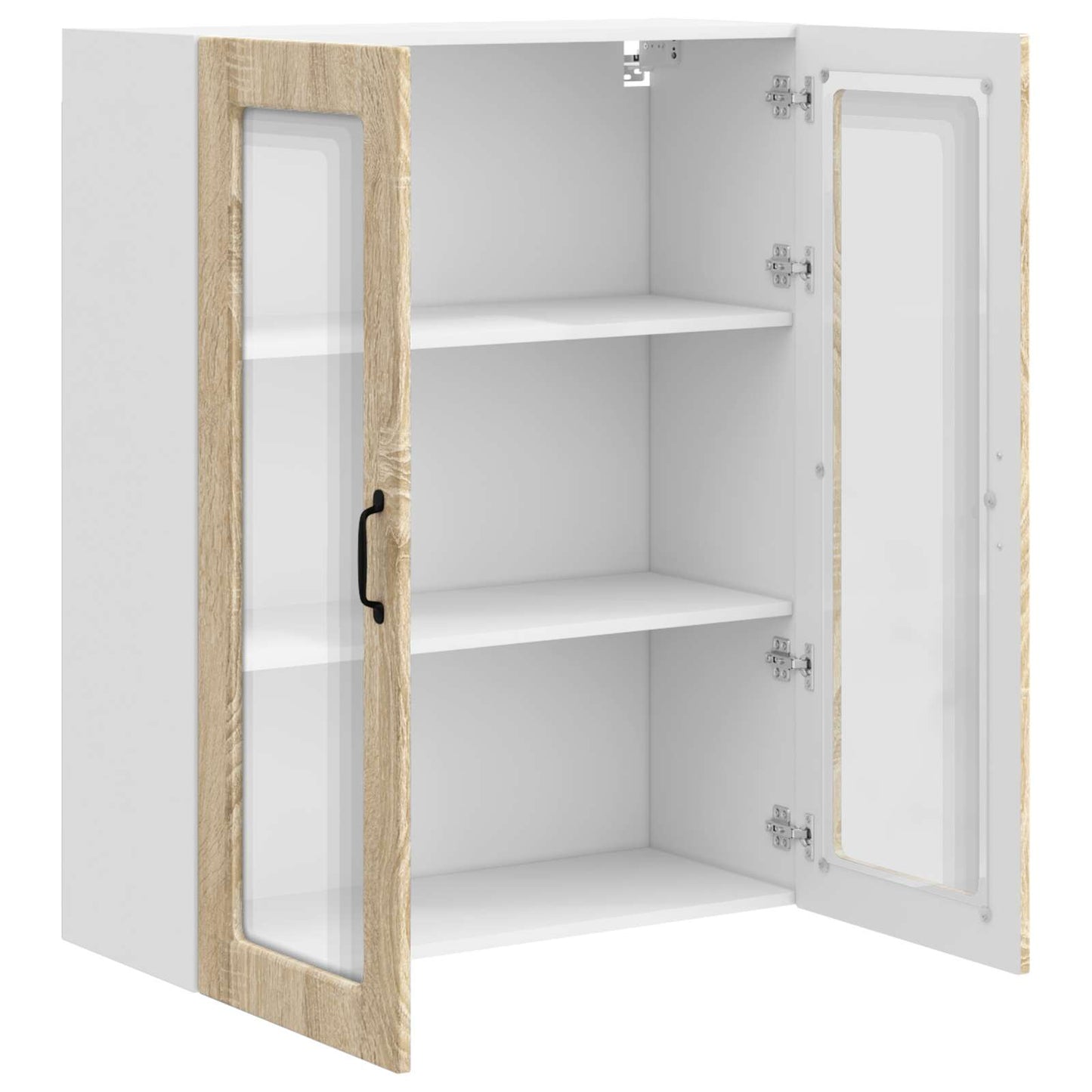 Wandglas-Schrank PORTO Sonoma-Eiche 80 x 31 x 100 cm