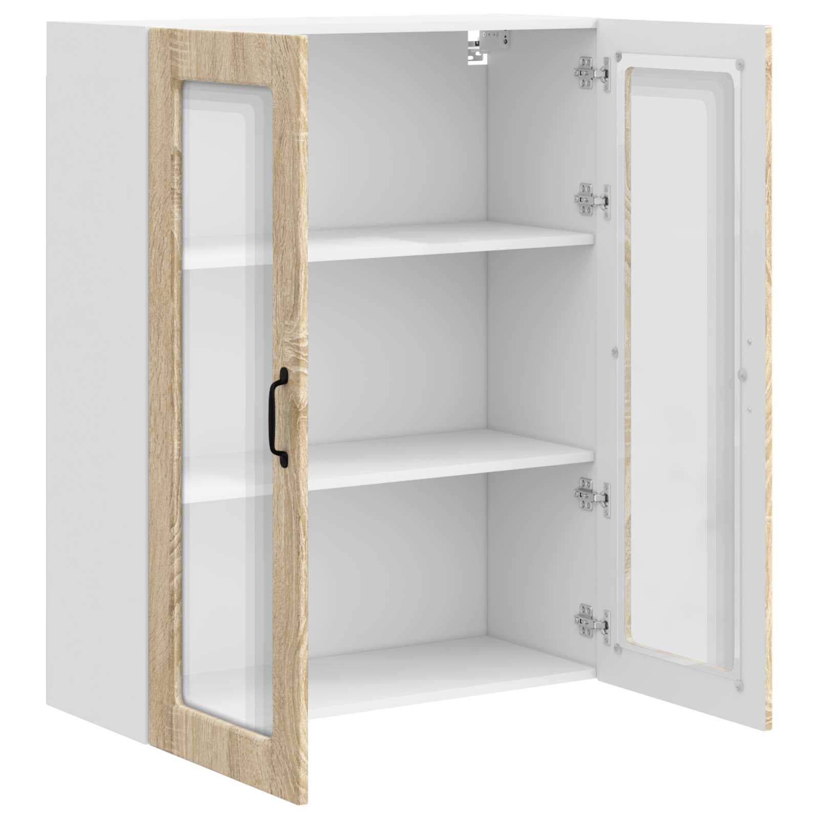 Wandglas-Schrank PORTO Sonoma-Eiche 80 x 31 x 100 cm