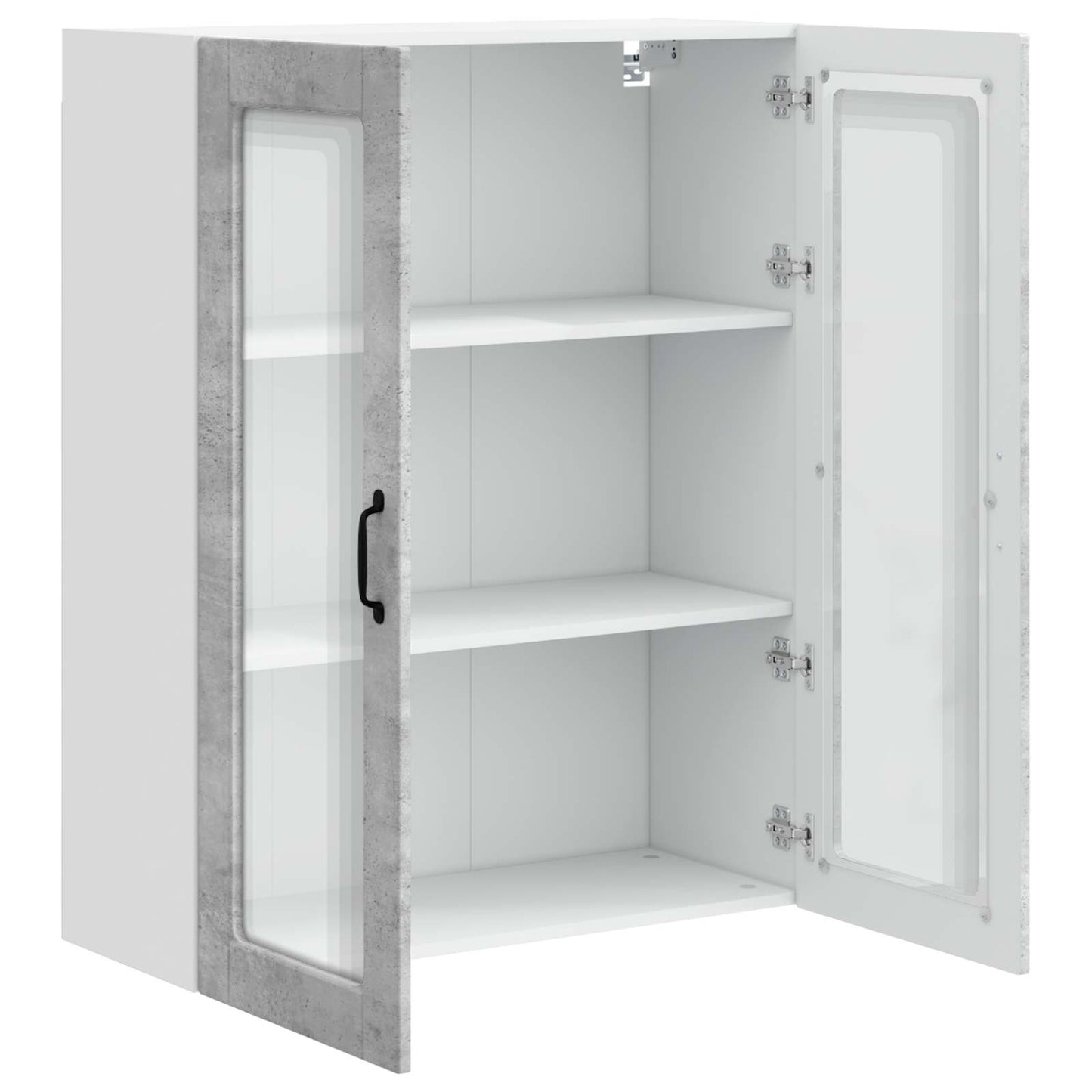 Wandglas-Schrank PORTO Beton Grau 80 x 31 x 100 cm