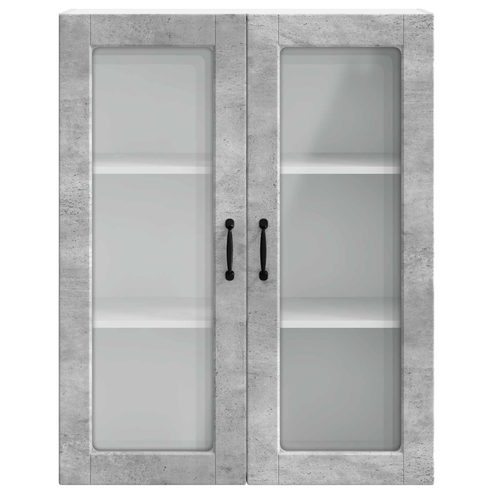Wandglas-Schrank PORTO Beton Grau 80 x 31 x 100 cm