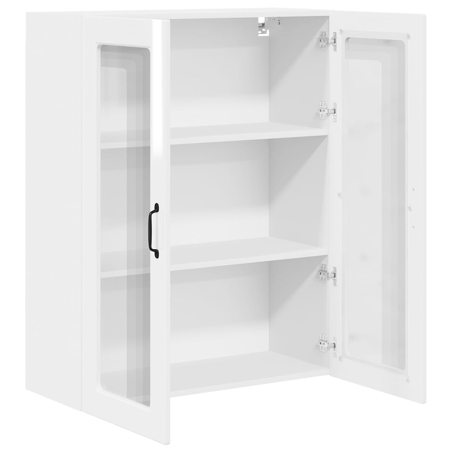 Wandglas-Schrank PORTO Hochglanz Weiß 80 x 31 x 100 cm