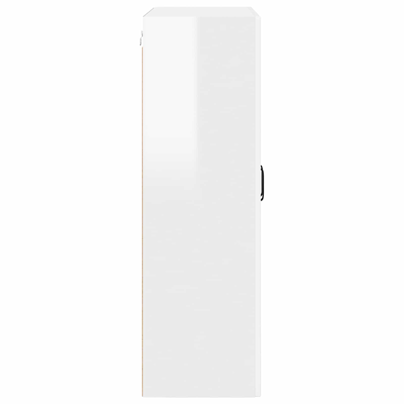 Wandglas-Schrank PORTO Hochglanz Weiß 80 x 31 x 100 cm