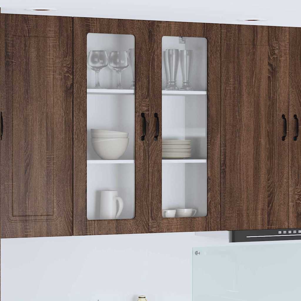 Küchenwandschrank mit Regal Braun Eichen-Optik 80 x 31 x 100 cm