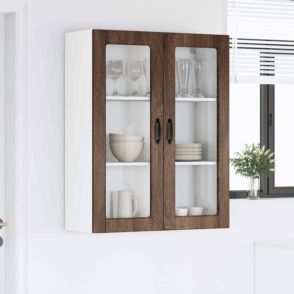 Küchenwandschrank mit Regal Braun Eichen-Optik 80 x 31 x 100 cm