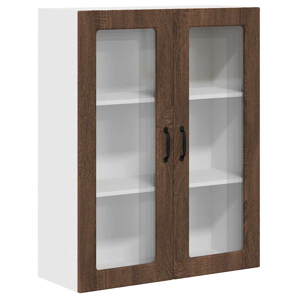 Küchenwandschrank mit Regal Braun Eichen-Optik 80 x 31 x 100 cm