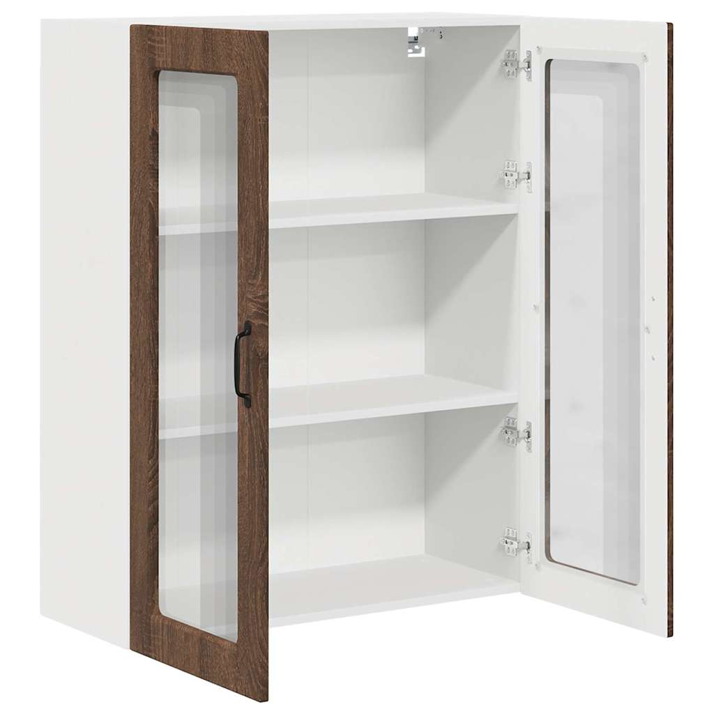 Küchenwandschrank mit Regal Braun Eichen-Optik 80 x 31 x 100 cm