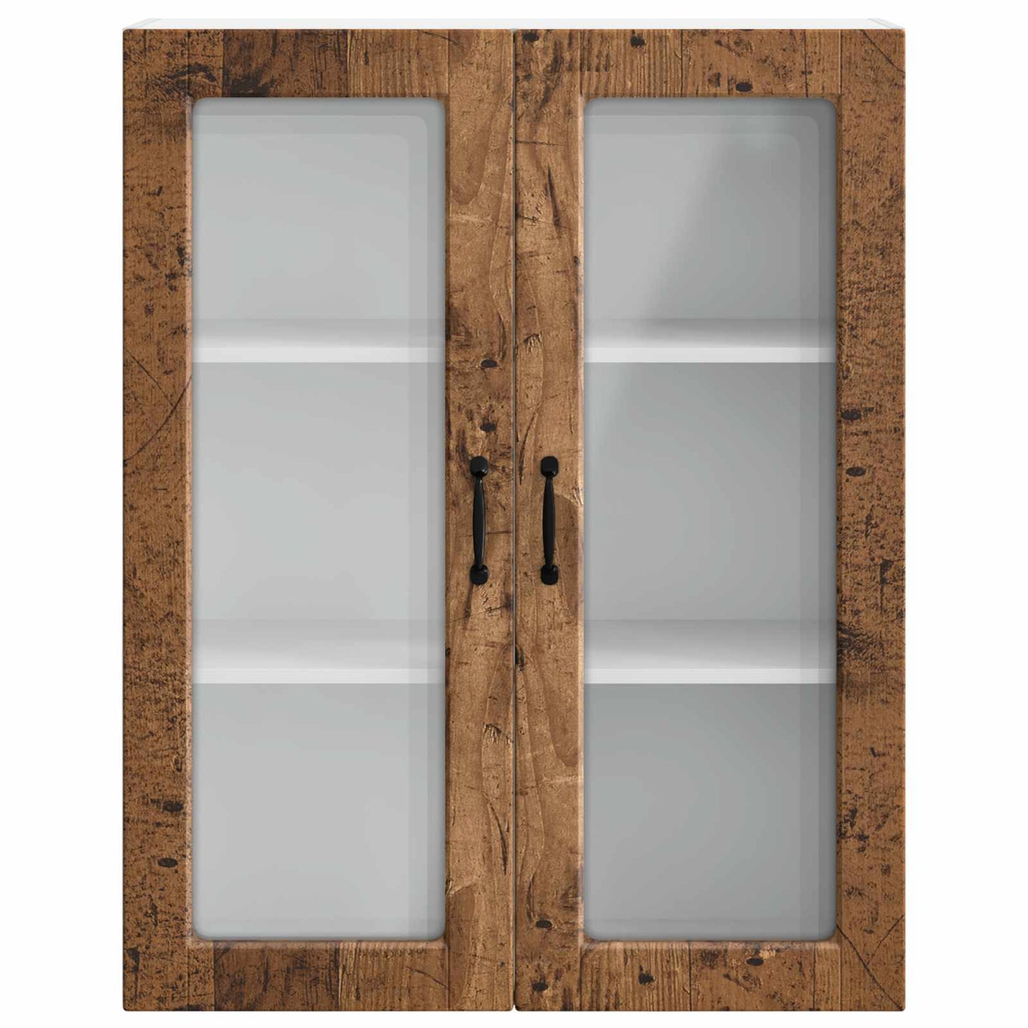 Wandglas-Schrank PORTO Altholz 80 x 31 x 100 cm Holzwerkstoff