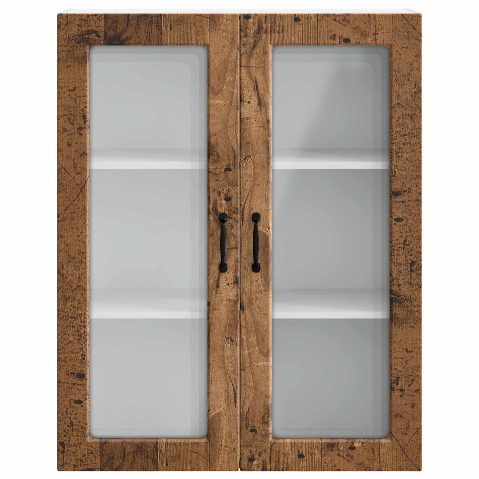 Wandglas-Schrank PORTO Altholz 80 x 31 x 100 cm Holzwerkstoff