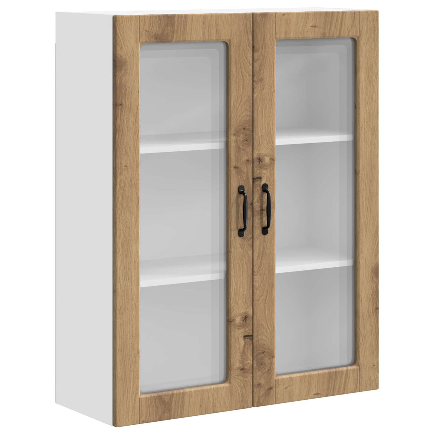 Wandglas-Schrank PORTO Artisan-Eiche 80 x 31 x 100 cm