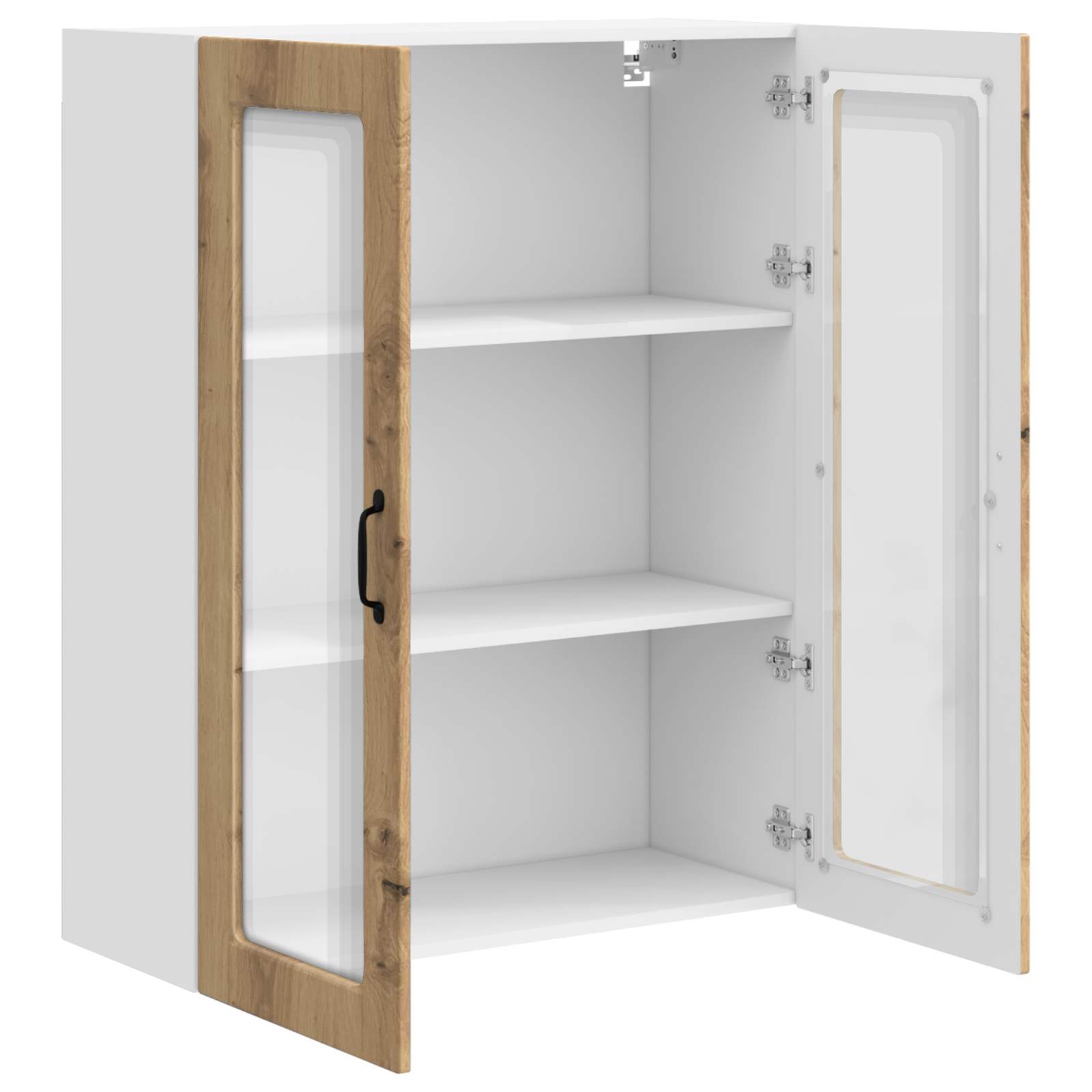 Wandglas-Schrank PORTO Artisan-Eiche 80 x 31 x 100 cm