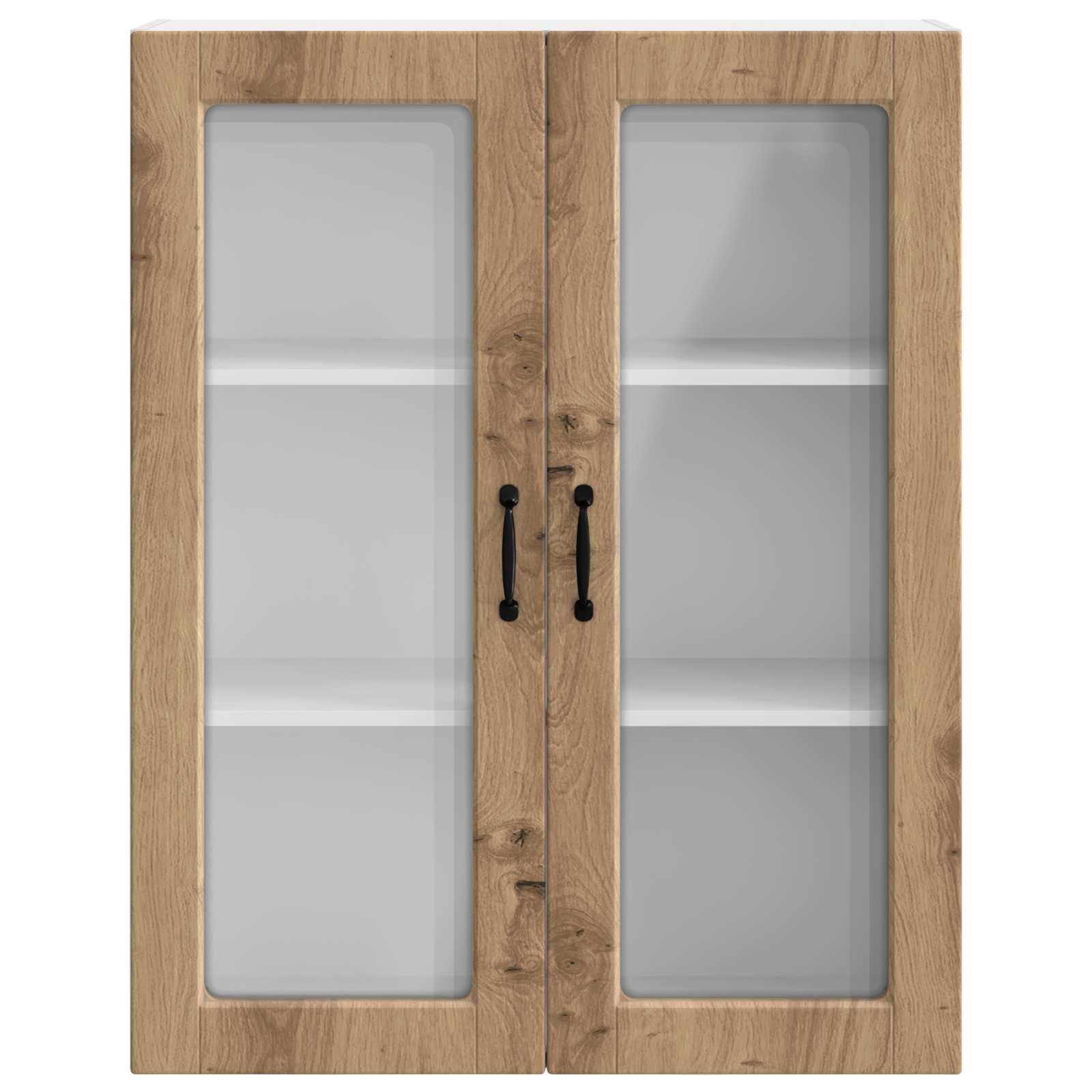Wandglas-Schrank PORTO Artisan-Eiche 80 x 31 x 100 cm