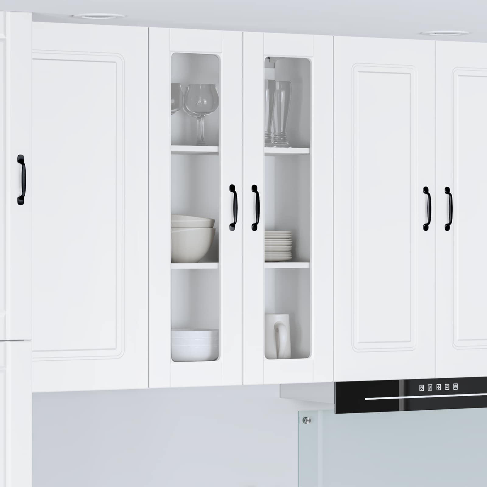 Wandglas-Schrank PORTO Weiß 60 x 31 x 100 cm Holzwerkstoff