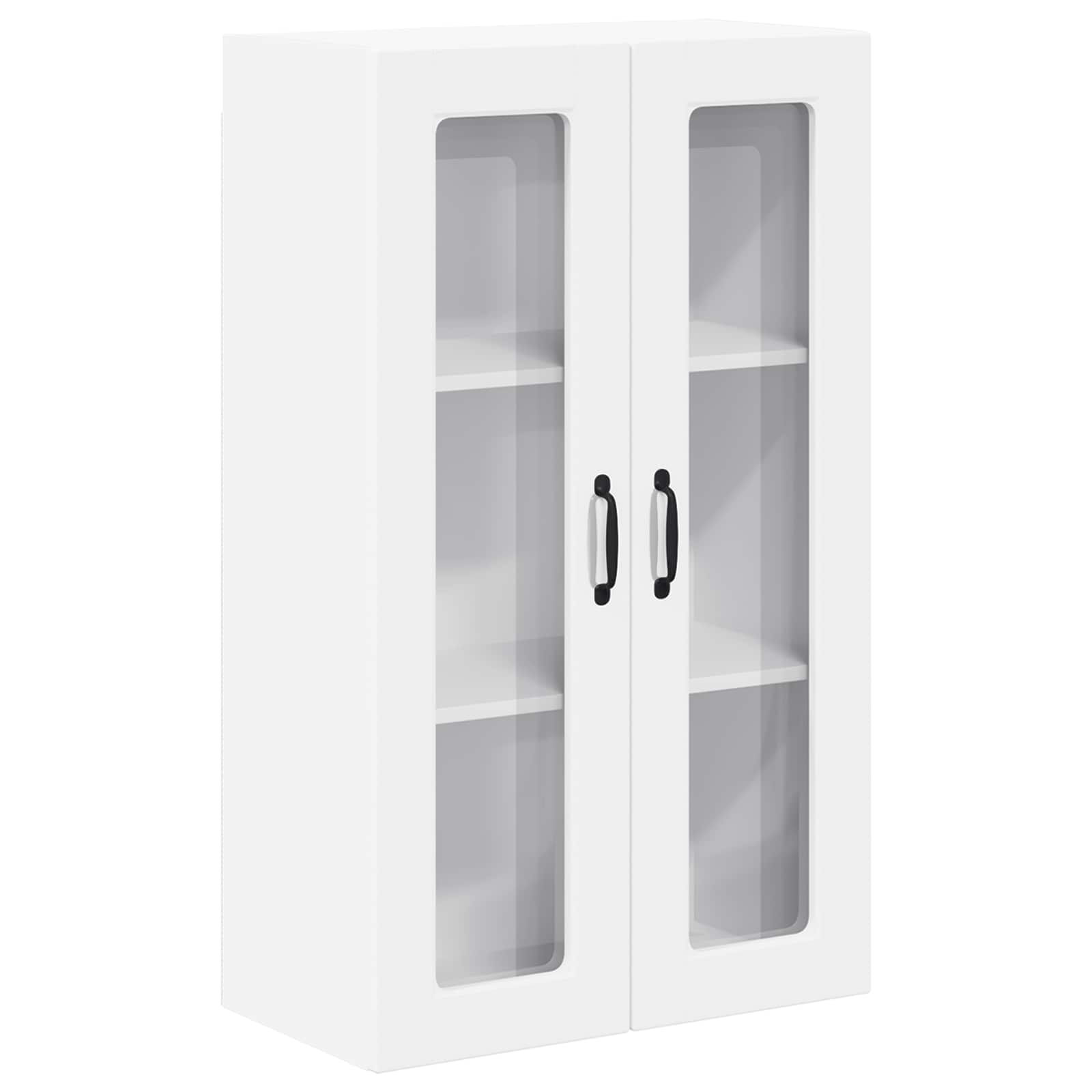 Wandglas-Schrank PORTO Weiß 60 x 31 x 100 cm Holzwerkstoff