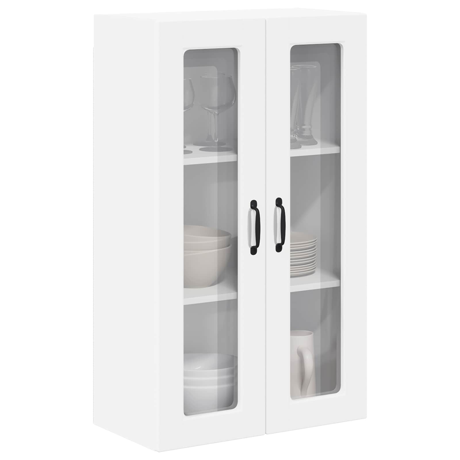Wandglas-Schrank PORTO Weiß 60 x 31 x 100 cm Holzwerkstoff