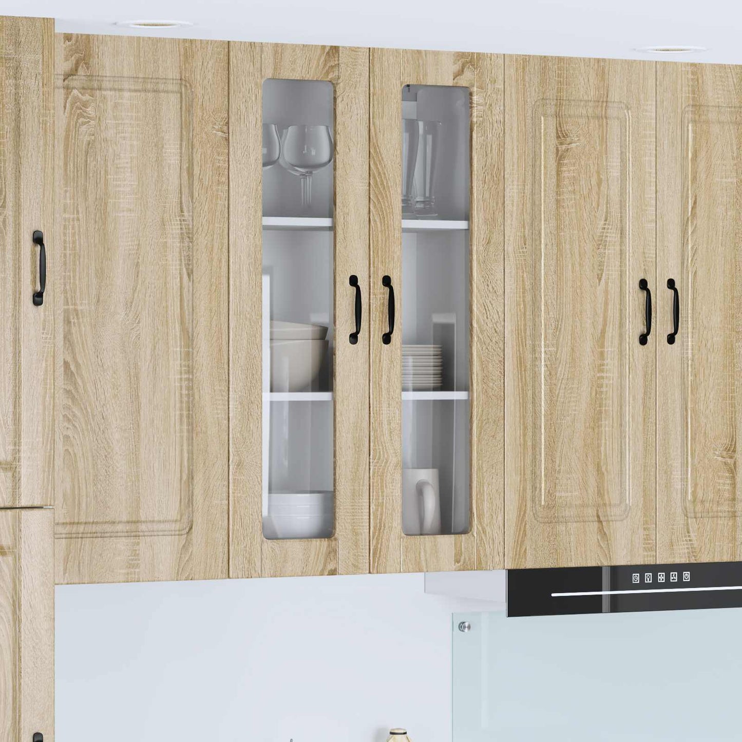 Wandglas-Schrank PORTO Sonoma-Eiche 60 x 31 x 100 cm