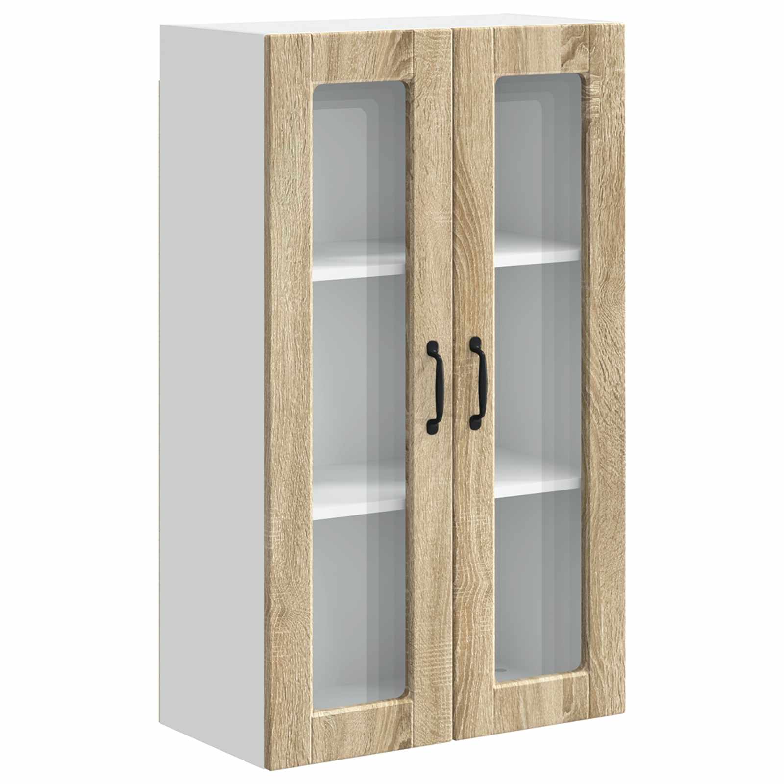 Wandglas-Schrank PORTO Sonoma-Eiche 60 x 31 x 100 cm