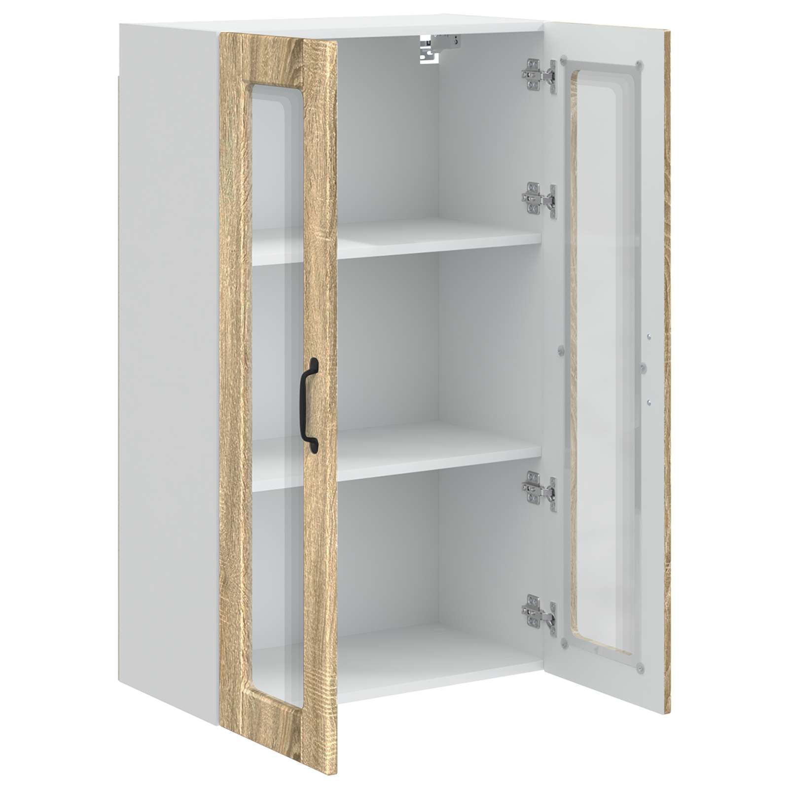 Wandglas-Schrank PORTO Sonoma-Eiche 60 x 31 x 100 cm