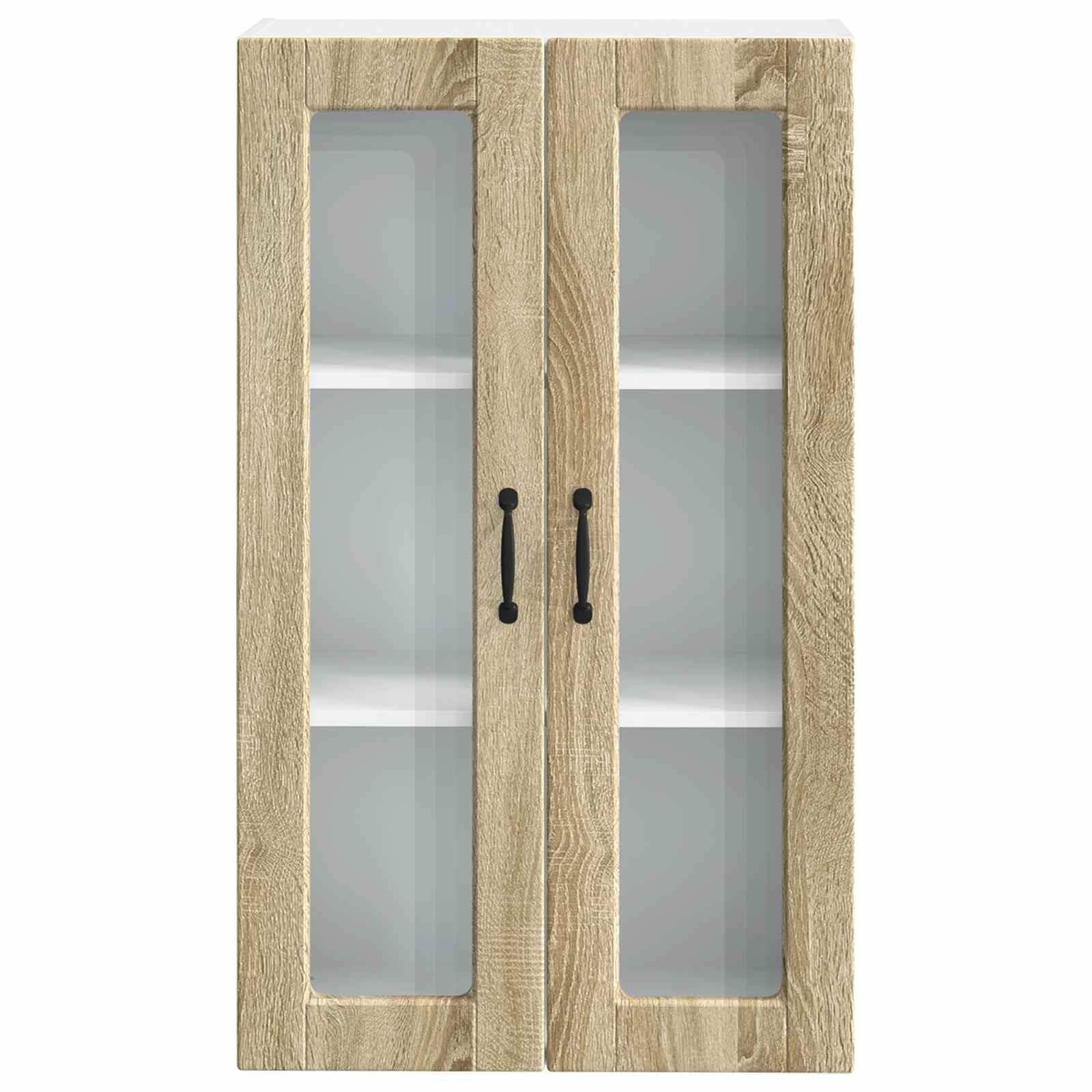 Wandglas-Schrank PORTO Sonoma-Eiche 60 x 31 x 100 cm