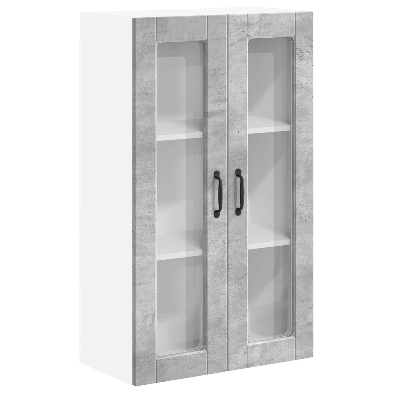 Wandglas-Schrank PORTO Beton Grau 60 x 31 x 100 cm