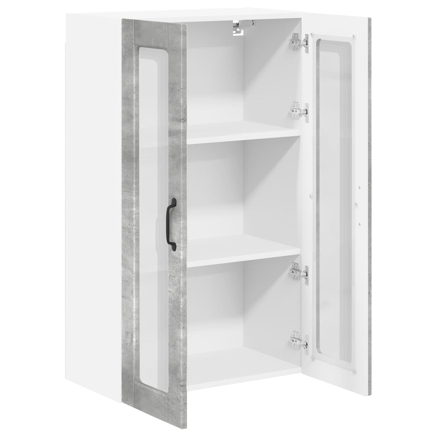 Wandglas-Schrank PORTO Beton Grau 60 x 31 x 100 cm