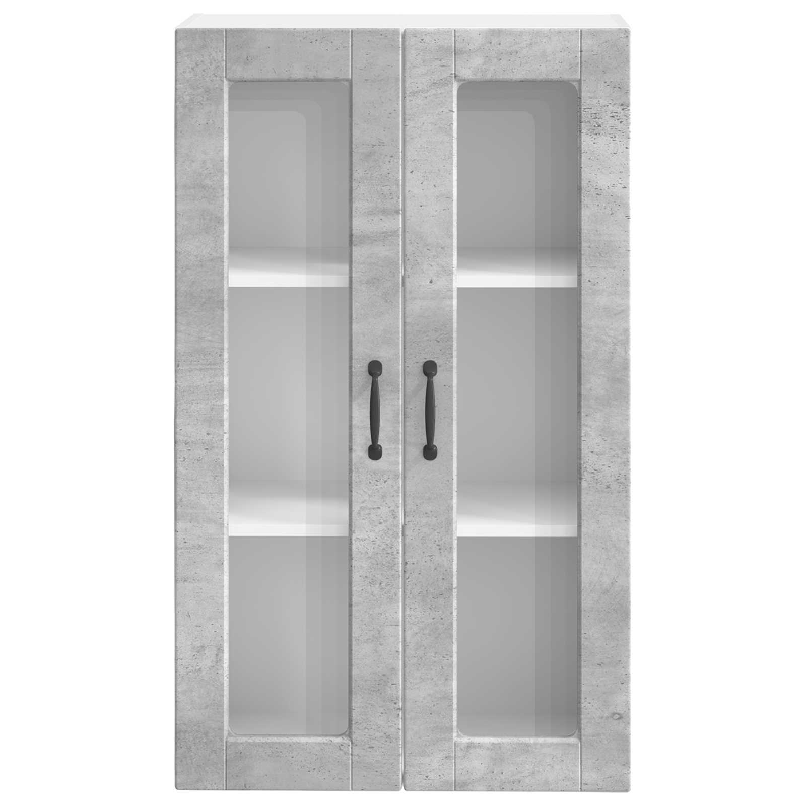 Wandglas-Schrank PORTO Beton Grau 60 x 31 x 100 cm
