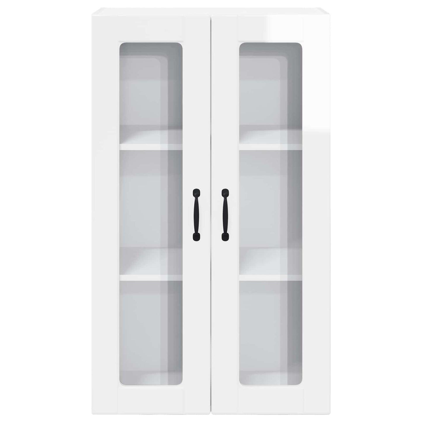 Wandglas-Schrank PORTO Hochglanz Weiß 60 x 31 x 100 cm