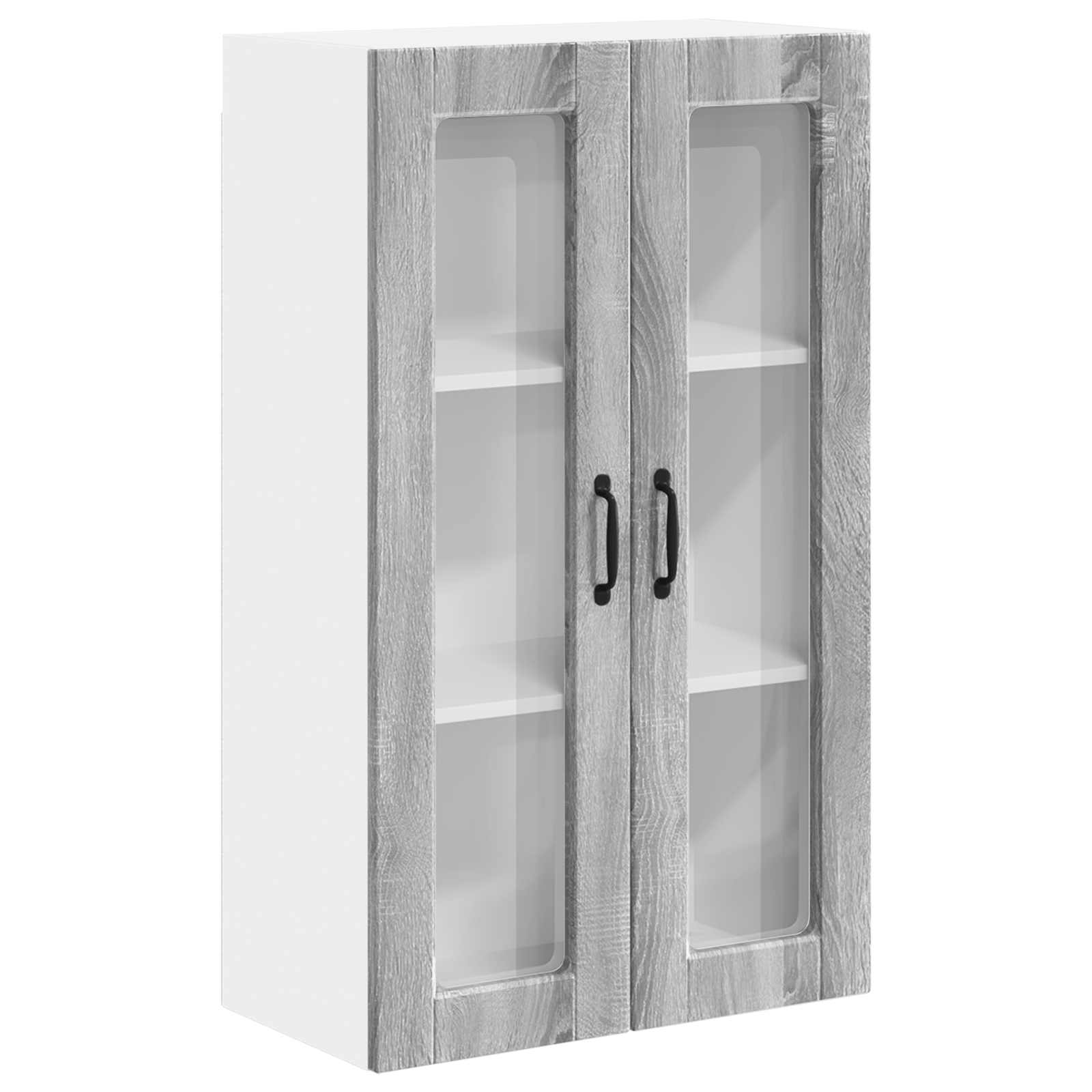 Wandglas-Schrank PORTO Graues Sonoma 60 x 31 x 100 cm