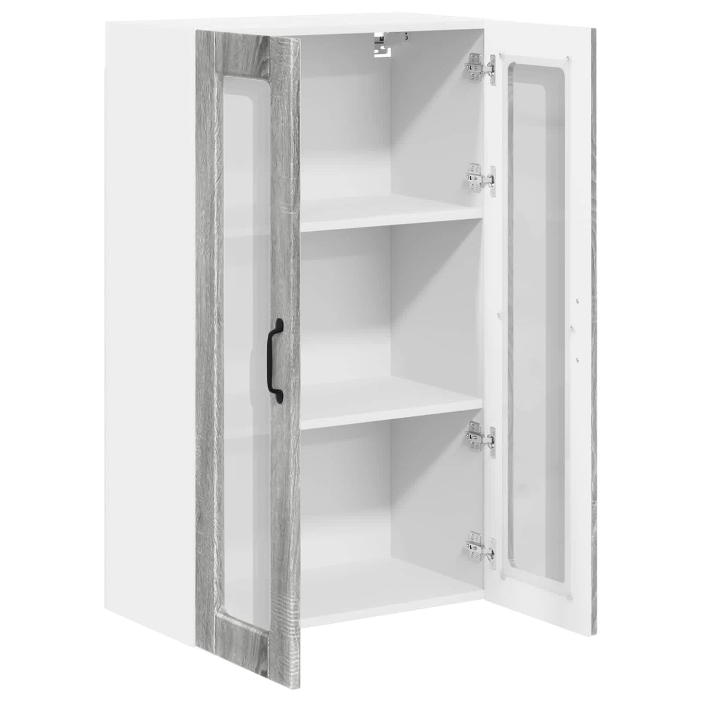 Wandglas-Schrank PORTO Graues Sonoma 60 x 31 x 100 cm
