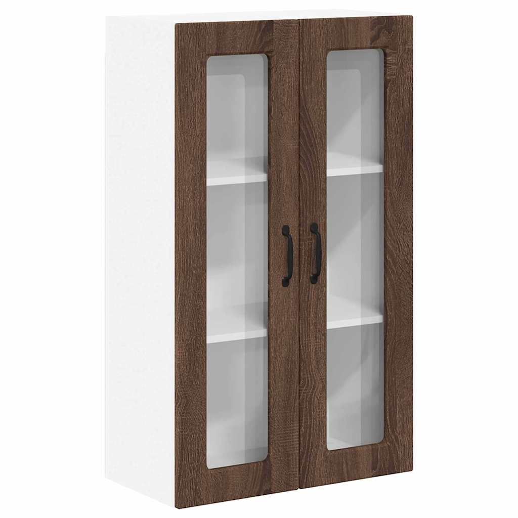Küchenwandschrank mit Regal Braun Eichen-Optik 60 x 31 x 100 cm