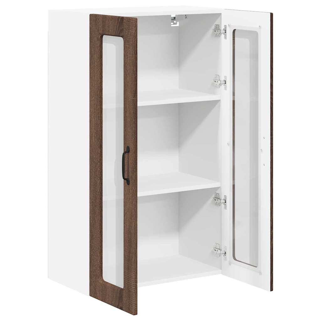 Küchenwandschrank mit Regal Braun Eichen-Optik 60 x 31 x 100 cm