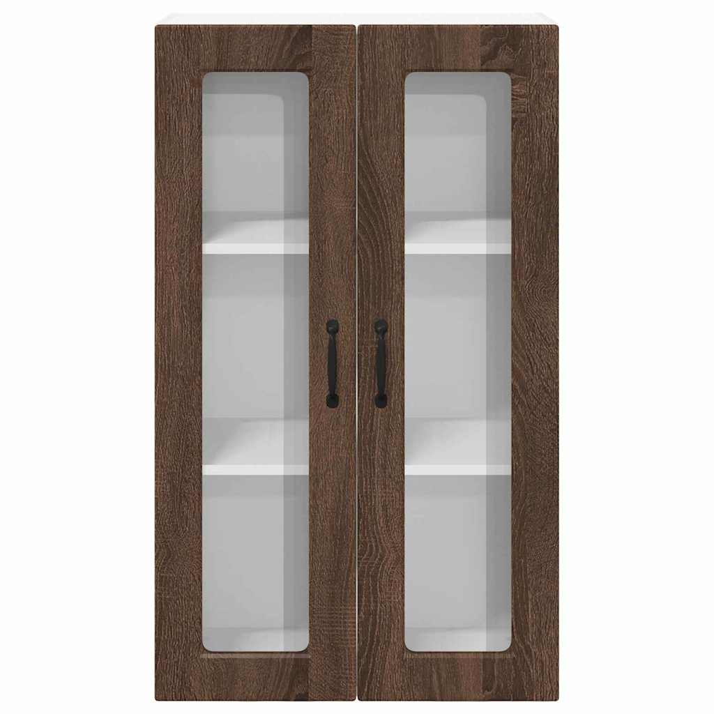 Küchenwandschrank mit Regal Braun Eichen-Optik 60 x 31 x 100 cm