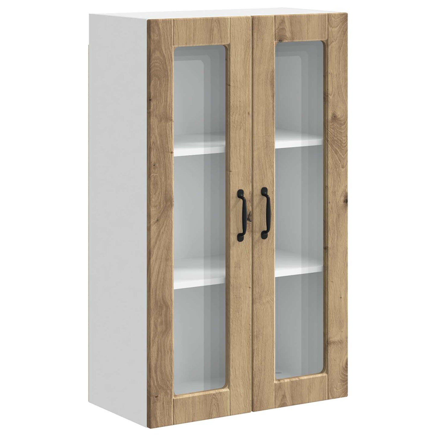 Wandglas-Schrank PORTO Artisan-Eiche 60 x 31 x 100 cm