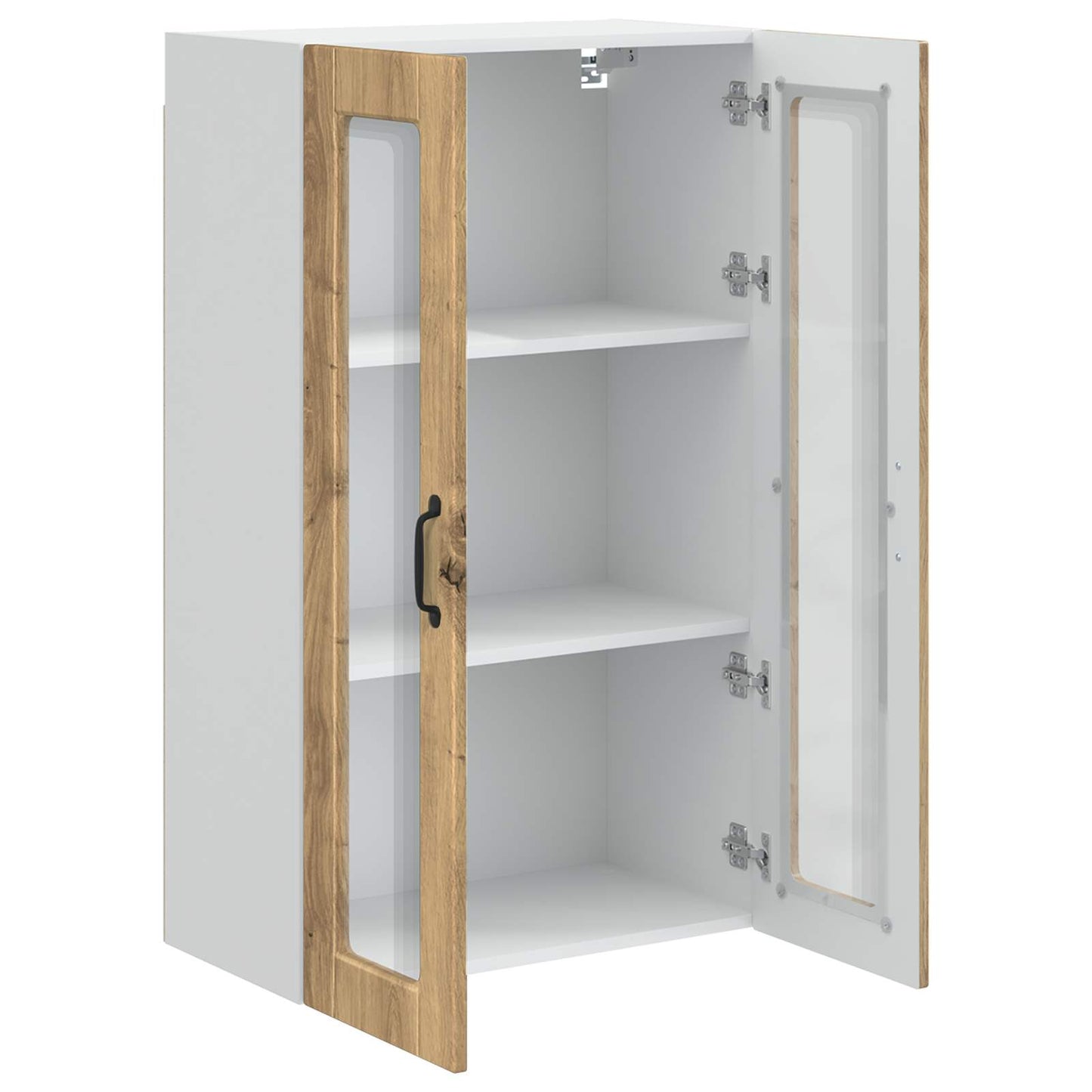 Wandglas-Schrank PORTO Artisan-Eiche 60 x 31 x 100 cm