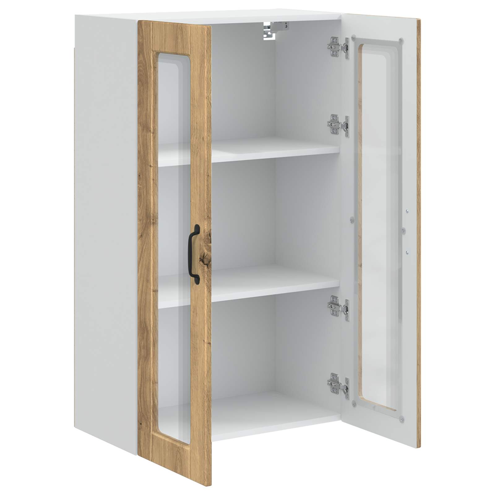 Wandglas-Schrank PORTO Artisan-Eiche 60 x 31 x 100 cm