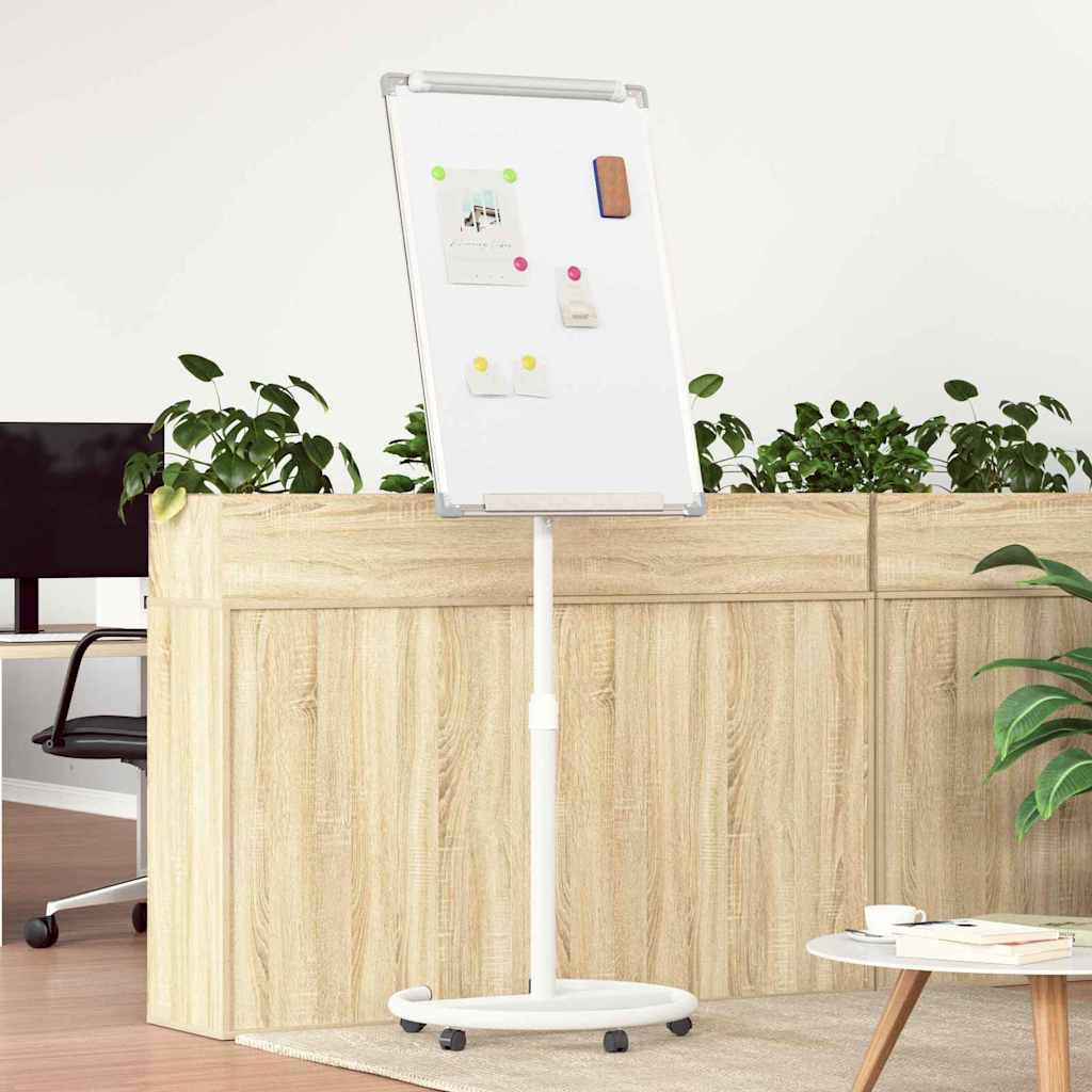 Magnetisches Whiteboard Grau und Weiß 62 x 62,5 x 197 cm EPS