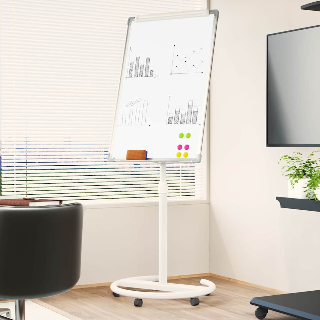 Magnetisches Whiteboard Grau und Weiß 62 x 62,5 x 197 cm EPS
