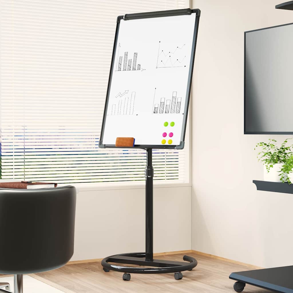 Magnetisches Whiteboard Schwarz und Weiß 62 x 62,5 x 197 cm EPS