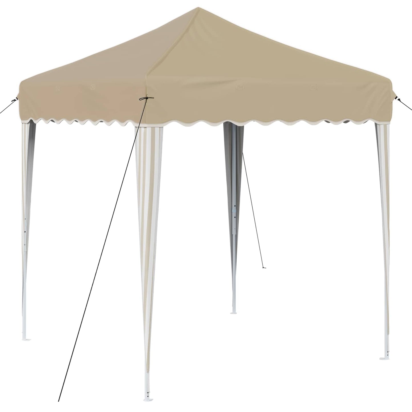 Pop-up Partyzelt 195 x 195 x 245 cm Creme Oxford-Stoff