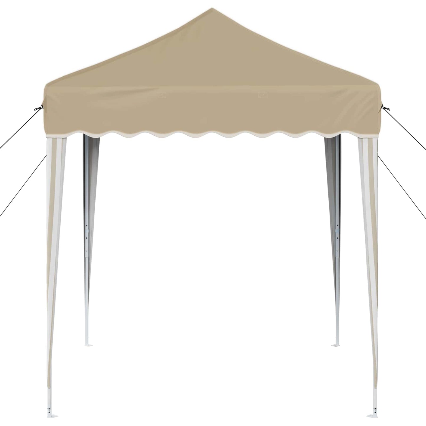 Pop-up Partyzelt 195 x 195 x 245 cm Creme Oxford-Stoff