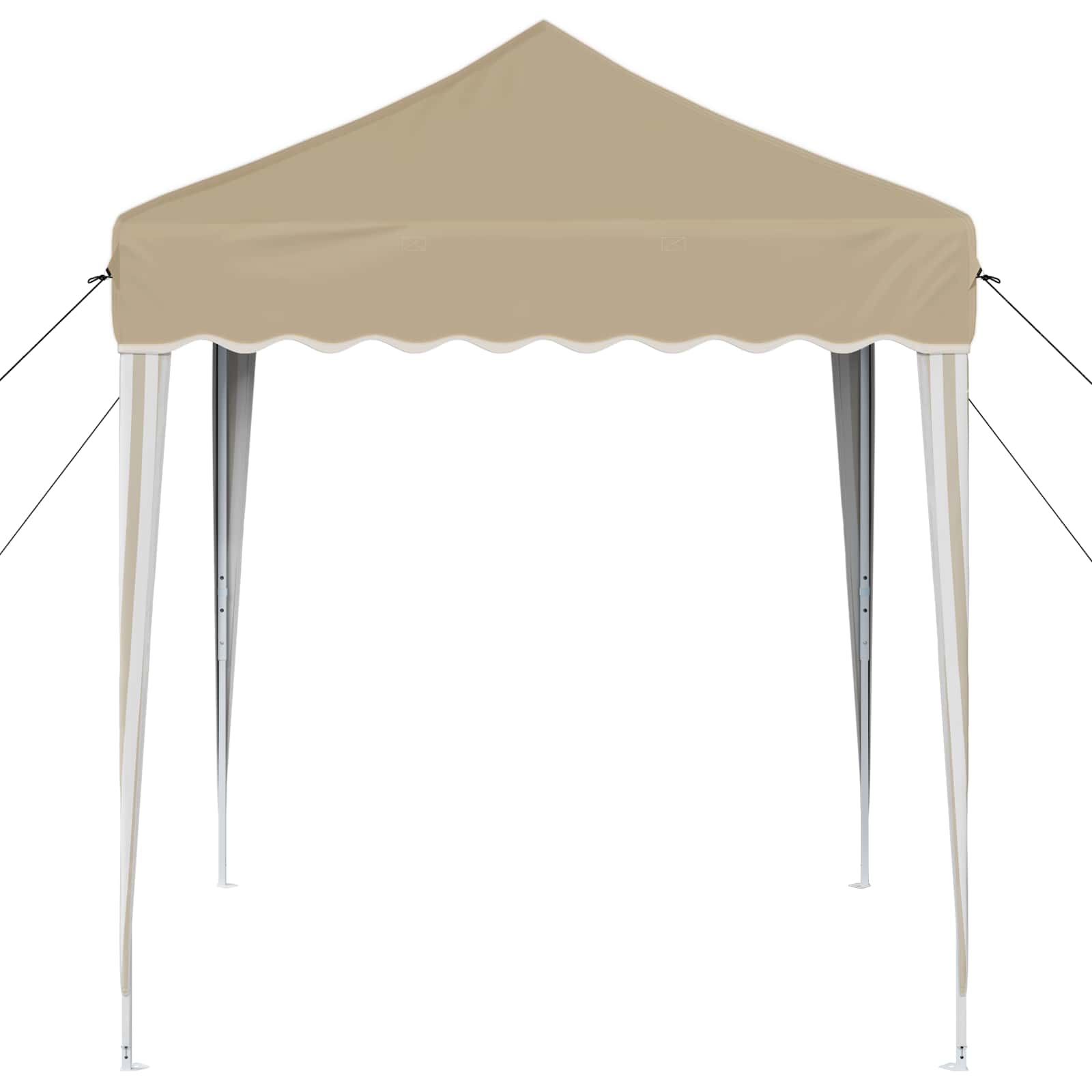 Pop-up Partyzelt 195 x 195 x 245 cm Creme Oxford-Stoff