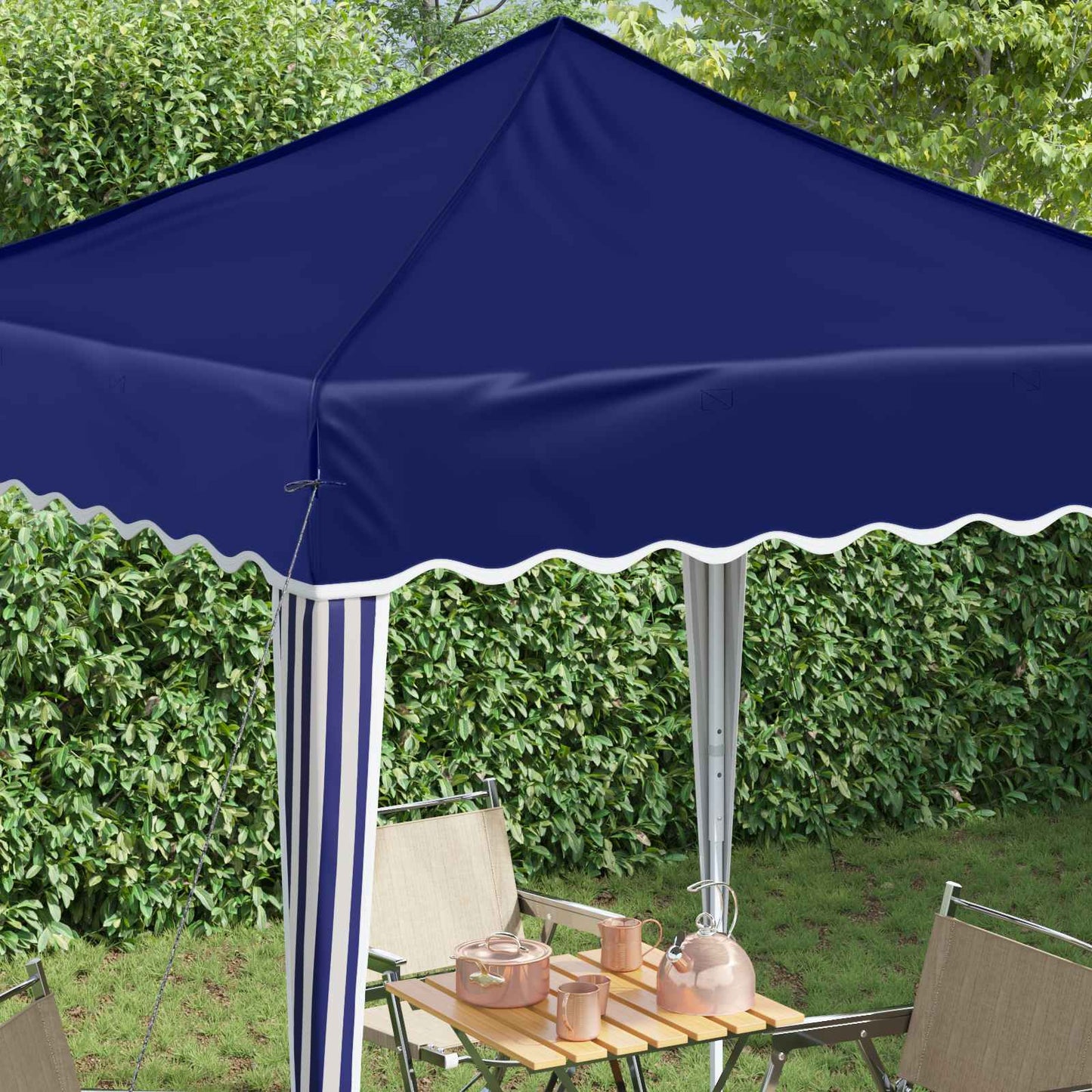 Pop-up Partyzelt 195 x 195 x 245 cm Blau Oxford-Stoff