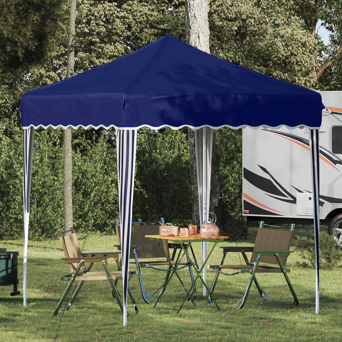 Pop-up Partyzelt 195 x 195 x 245 cm Blau Oxford-Stoff